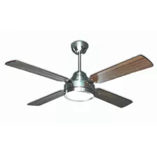 Ventilador De Techo Platil Con Led 18w Y Aspas Madera Nogal