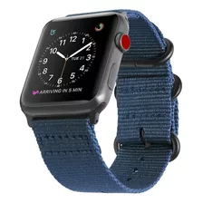 Correa Nylon Fintie Para Apple Watch 4 5 6 Se 1/2 44mm Navy