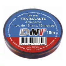 Fita Isolante Em Pvc Antichama Preta 10m Dni-5030 Dni