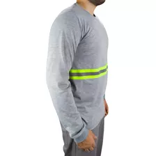 Kit 2 Conjuntos Camiseta E Calça De Brim Faixa Refletiva