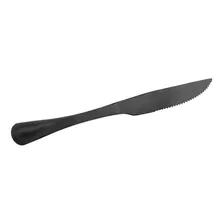 Cj 6 Facas De Churrasco De Aço Inox Positano Preto 23cm