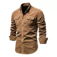 Camisas De Algodón Para Hombre, Camisa Casual De Pana Para H