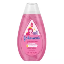 Shampoo Johnson's Baby Gotas De Brillo De Aceite De Argán En Botella De 200ml Por 1 Unidad