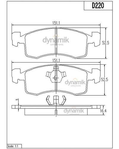 Balatas Semimetalicas Del Dodge Lancer L4 2.4l 85/87 Dynamik Foto 2