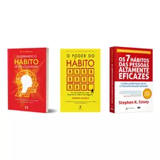 Coleção 3 Livros O Poder Do Hábito Eficaz E Da Mudança