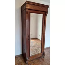 Ropero Antiguo De Una Puerta Con Espejo Biselado Impecable!