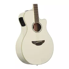 Guitarra Electroacústica Yamaha Apx600 Para Diestros Vintage White Palo De Rosa Brillante