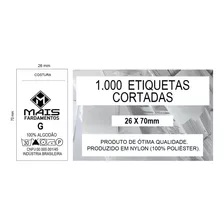 Etiqueta Composição 26x70mm Confecções Roupas Personalizadas