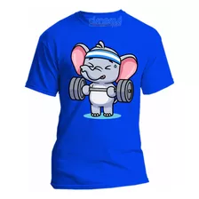 Playera Gym Elefante Animado Todas Las Tallas