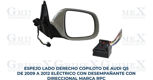 Espejo Audi Q5 2009-10-11-2012 Elect C/desemp C/direcc Ore Foto 10