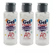 Gel Fijador Maquillaje Ad Rostro Piel Glitter Pack X 3