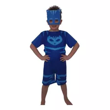 Fantasia Infantil Pjmasks Menino Gato Azul Com Máscara 