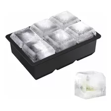 Cubetera De Silicona Xl Ionify Para 6 Cubos De Hielo Color Negro