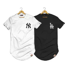 Kit 2 Camisas Longline Blusas Alongadas Estilo New La Ny