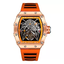 Reloj G-force At895 Automatico Abierto Goma Sport + Estuche