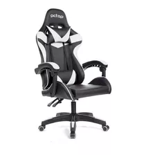 Cadeira De Escritório Pctop Strike 1005 Gamer Preta E Branco