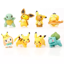 Pokemon Go Kit 8 Peças Brinquedo Pikachu