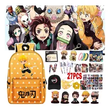 Juego De Mochila Para Estudiantes Demon Slayer De 27 Piezas