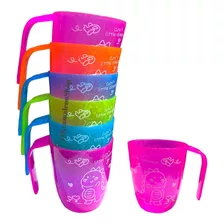 6 Vasos Tazas Plástico Dinosaurio Ideal Colores 350ml Pvc