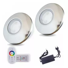 Kit Led Piscina Inox Iluminação 32m2 Rgb Módulo E Fonte