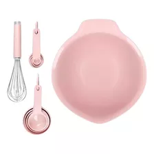 Conjunto Confeitaria Bolw Fouet Medidores Rosa Kitchenaid