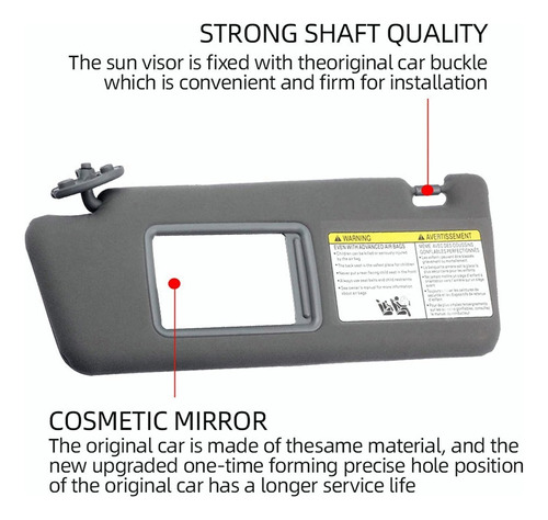 Sombrilla Izquierdo Conductor Para Toyota Tacoma Gris Foto 2