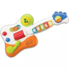 Guitarra Electrónica Bebé C/notas Sonido Luz Juegos Winfun Color Blanco