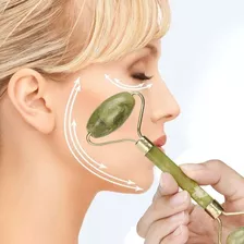 Massageador Portatil Facial Pedra Jade Rolo E Anti Rugas