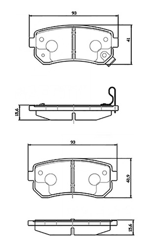 Pastillas Freno Traseras Para Kia Sportage 2.0 2012/2014 Foto 2