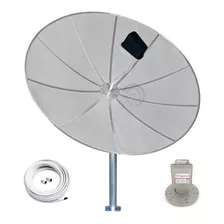 Antena Parabólica Banda C 190cm Multi Estendido E Cabo