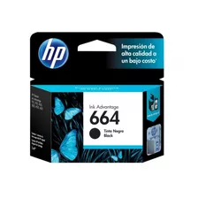 Hp 664 Negro Original F6v29al 1 Pieza 