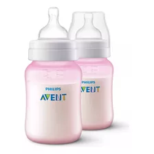 Set 2 Mamaderas Avent 260 Ml Anti-colic Rosadas Color Rosado N/a