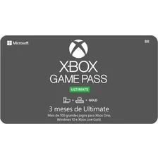 Gift Card Digital Xbox Game Pass Ultimate 3 Meses Assinatura
