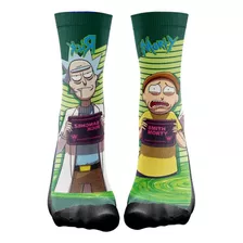 Meia Rick And Morty Meias Divertidas Crossfit Skate Bike