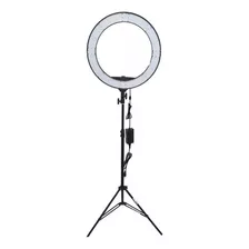 Iluminador Ring Light 18 48cm Tripé 2m Suporte Câmera Gt719 Cor Da Luz Led