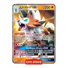 Carta Pokémon Lycanroc Gx Crepúsculo União De Aliados