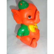 Antigo Boneco Elefante Brinquedo De Plastico Duro Anos 80