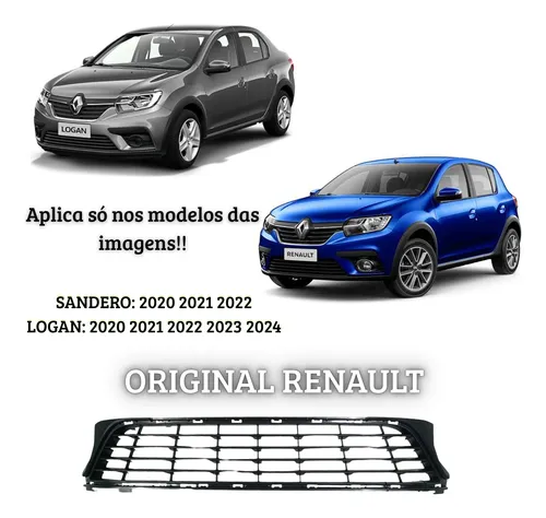 Grade Central Do Parachoque Sandero Logan 2020/2024 Renault 3
