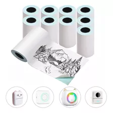 10 Rollos De Papel De Impresión Térmica Autoadhesivo 57x25mm