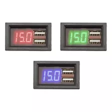 Voltimetro Digital 12-24v Y Cargador Usb Para Vehículos,etc