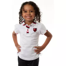 Camisa Polo Infantil Flamengo Feminina Oficial