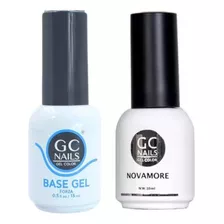 Pack Gel Base + Top Coat Mate Para Uñas 25ml. Gc Nails Color Color