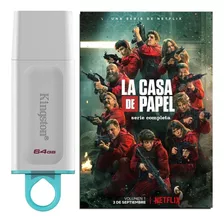 Memoria 64 Gb Con Serie Casa De Papel Español 5 Temporadas