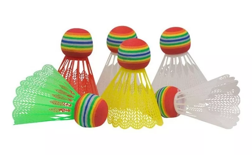 Gallitos Gallo Badminton Volantes Plumas Plastico X 6 Unds