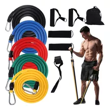 Kit Tubing 11 Pçs Elásticos Para Treino Exercícios Malhar