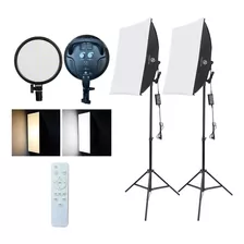 Kit Iluminador Led 126 Circular Softbox 50x70cm Estúdio 60w