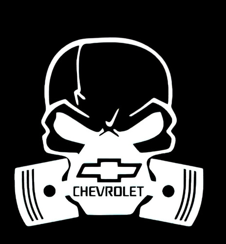 2 Calcomanas Vinil Negro Sticker Logo Chevrolet Auto