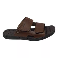 Chinelo Masculino Couro Anilina Pegada