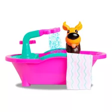 Boneco Pet Cachorrinho Spa C/ Banheira Sai Agua De Verdade