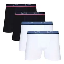 Kit 4 Cuecas Boxer Lupo Algodão Cueca Box Masculina Adulto 